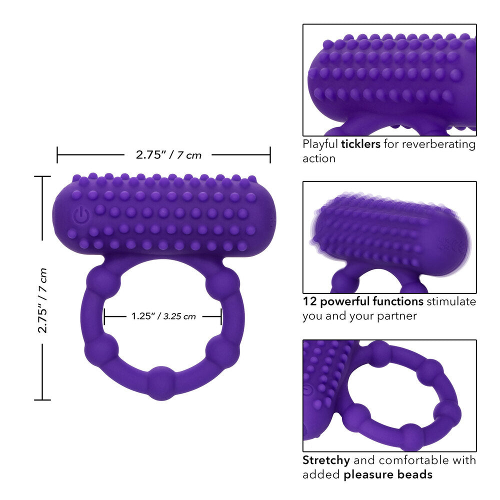 5 Bead Maximus Rechargeable Cock Ring|Feature View|"5 bead device - features"