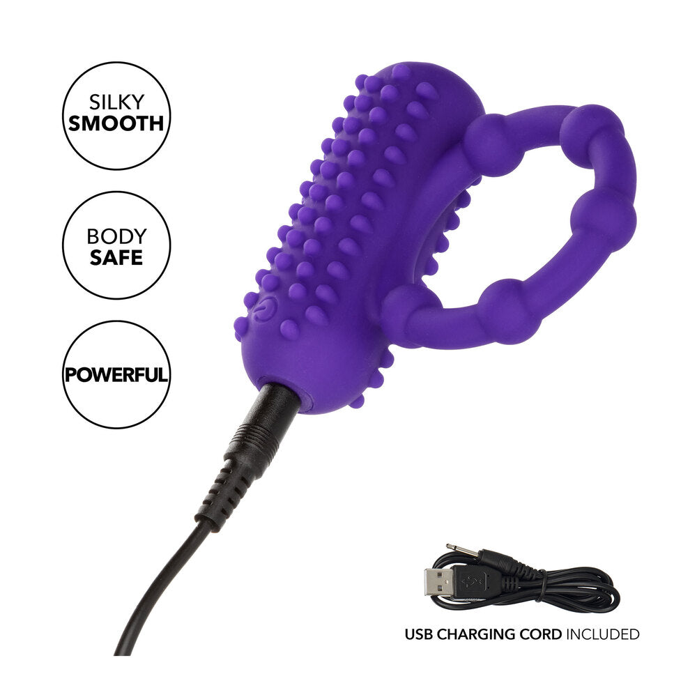 5 Bead Maximus Rechargeable Cock Ring|Detail View|"5 bead device - detail view"