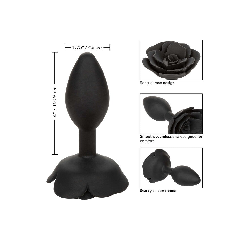 CalExotics Forbidden Large Rose Anal Plug | Back View | "Large rose anal plug - back view"