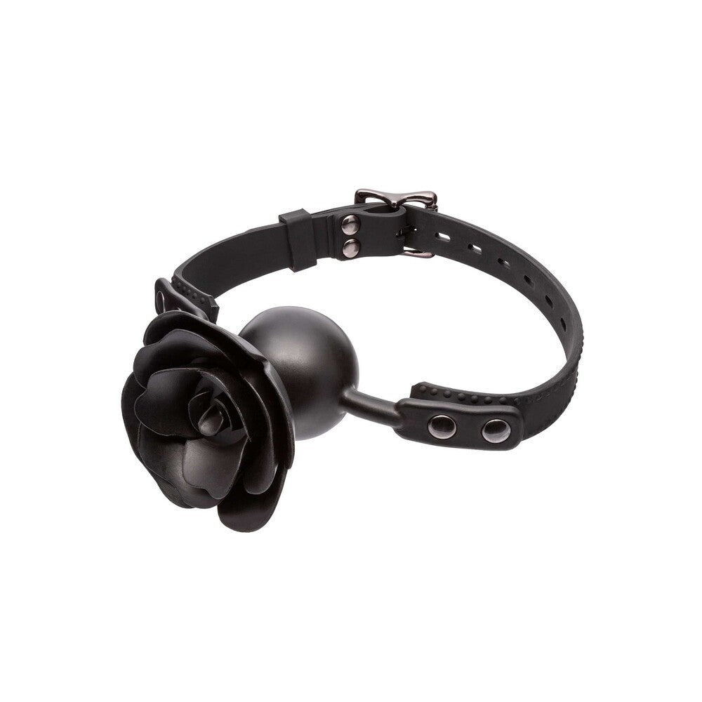 CalExotics Forbidden Removable Rose Gag | Front View | "Removable rose gag - front view"