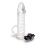 Size Up Clear Penis Vibrating 2 Inch Extender|Control View|"Vibrating enhancer - controls"
