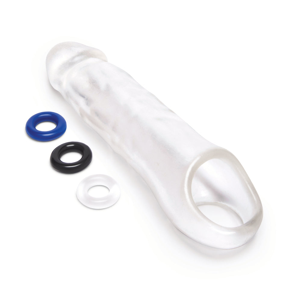Size Up Clear Penis 3 Inch Extender|Detail View|"Clear enhancer - detail view"
