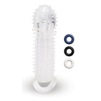 Size Up Clear Textured 1.5 Inch Extender|Size View|"Textured enhancer - size guide"