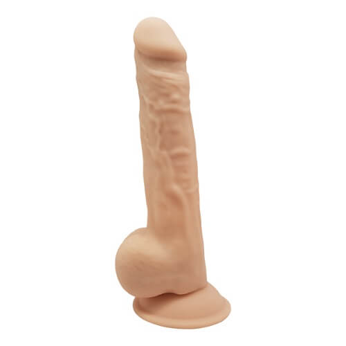 SilexD 9.5 inch Realistic Silicone Dual Density Dildo with Suction Cup with Balls Adult Toys Direct