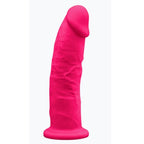SilexD-9-inch-Realistic-Silicone-Dual-Density-Dildo-with-Suction-Cup-Pink|Front|"9 inch dual density dildo in pink - front view"
