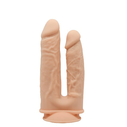 SilexD Realistic Double Penetrator | Main View | "dual penetrator sex toy in flesh tone - main view"