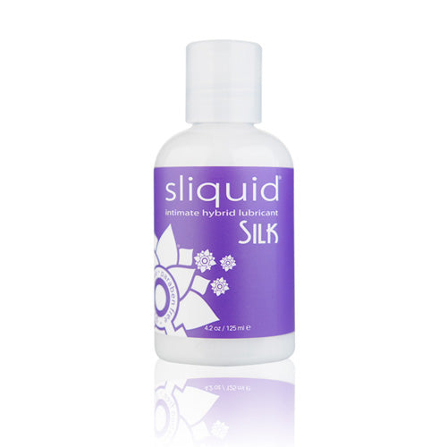 Sliquid Naturals Silk Hybrid Lubricant-125ml | Front View | Silicone blend formula