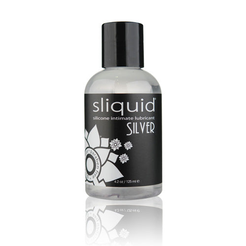Sliquid Naturals Silver Silicone Lubricant-125ml | Front View | Pure silicone formula