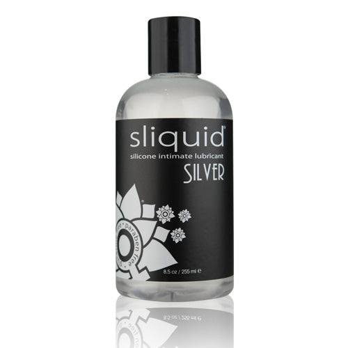 Sliquid Naturals Silver Silicone Lubricant-255ml | Front View | Premium silicone lubricant