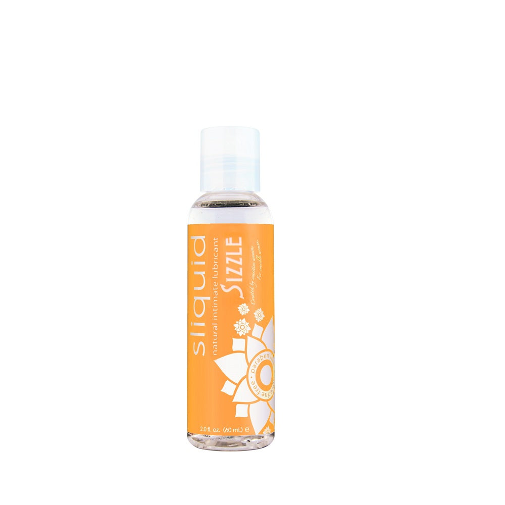 Sliquid Naturals Sizzle Lubricant 59ml|Front View|"Natural sizzle lubricant 59ml - front view"
