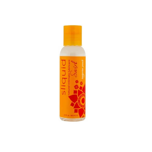 Sliquid-Naturals-Swirl-Flavoured-Lubricants-Tangerine-Peach-59ml|Front View|"tangerine peach flavored lubricant bottle - front view"