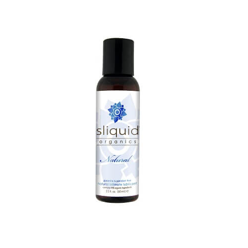 Sliquid-Organics-Natural-Intimate-Lubricant-59ml|Front View|"organic intimate lubricant in clear bottle - front view"