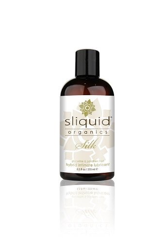 Sliquid Organics Silk Hybrid Lubricant-255ml | Front View | Natural hybrid formula