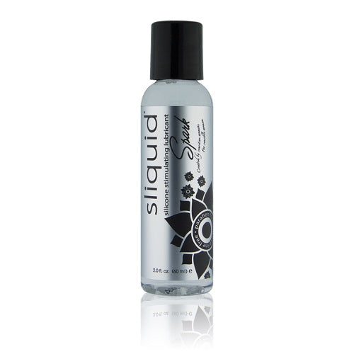 Sliquid Spark Silicone Stimulating Lubricant 59ml | Main View | "59ml bottle of silicone based stimulating lubricant - main view"