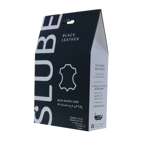 Slube Black Leather Water Based Bath Gel 500g Adult Toys Direct