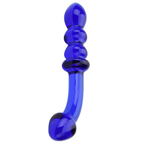 Spectrum Ribbed G-Spot Glass Dildo Adult Toys Direct
