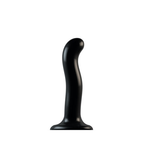 Strap-on-Me P&G Spot Dildo Medium Black | Main View | "medium black p&g spot dildo - main view"