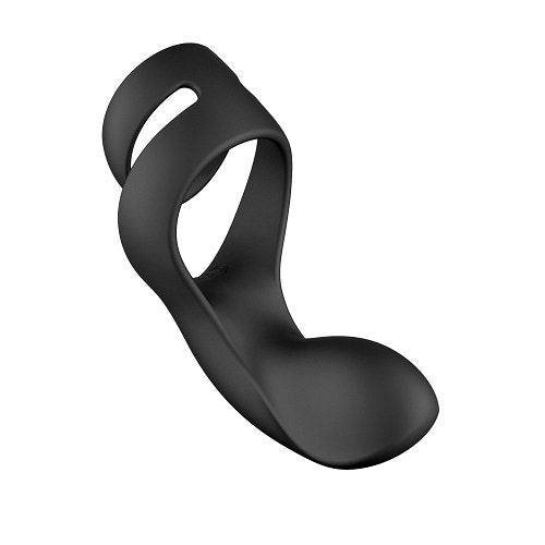 Svakom Benedict Double Ring Perineum Stimulator | Main View | "black silicone double ring stimulator - main view"