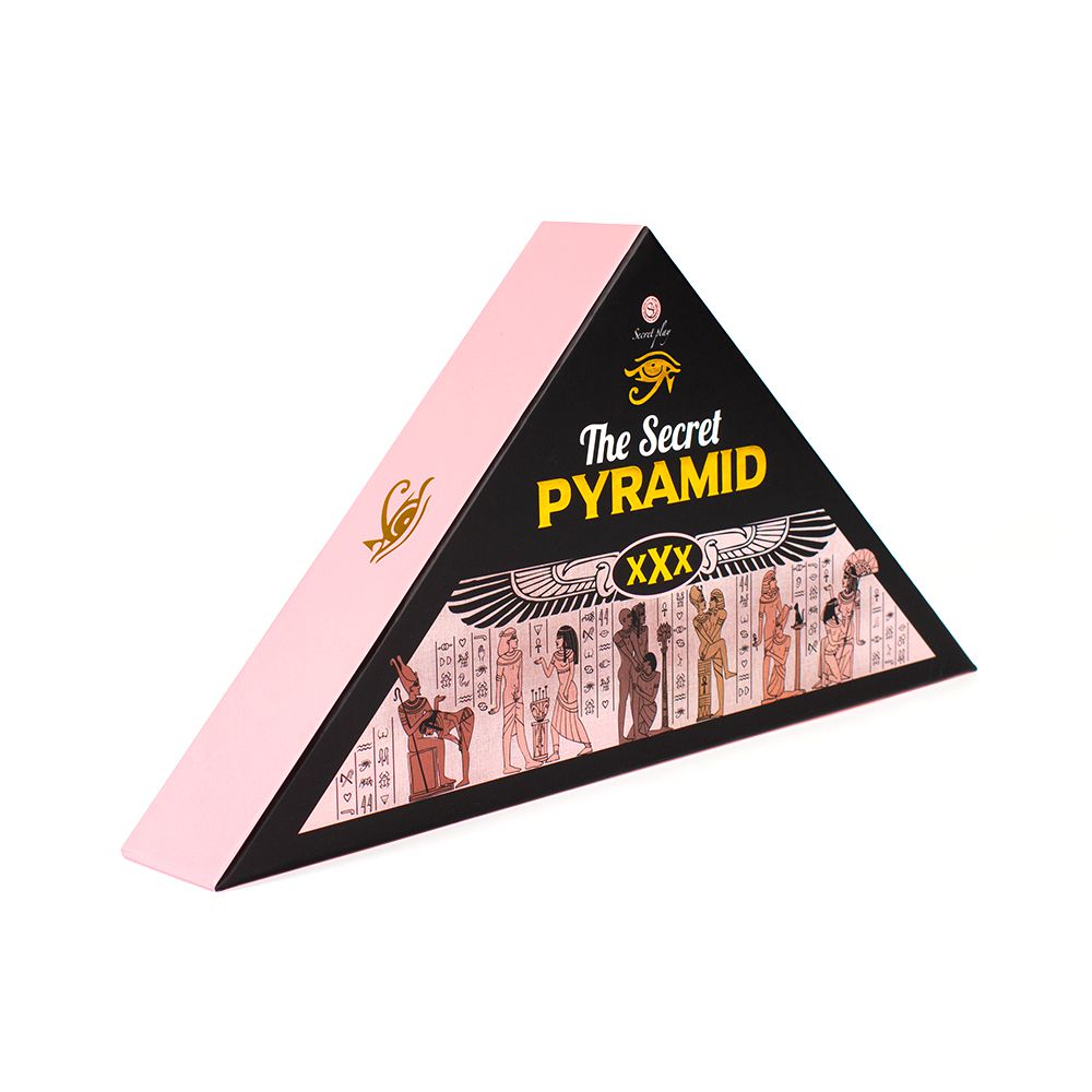 The Secret Pyramid Board Game|Front View|"adult board game - front view"