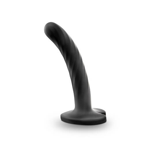 Twist-Silicone-Dildo-With-Suction-Cup-Small|Front View|"small twisted silicone dildo - front view"