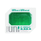Tenga UNI Emerald Sleeve Masturbator | Back View | "Emerald sleeve masturbator - back view"