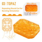 Tenga UNI Topaz Sleeve Masturbator | Front View | "Topaz sleeve masturbator - front view"