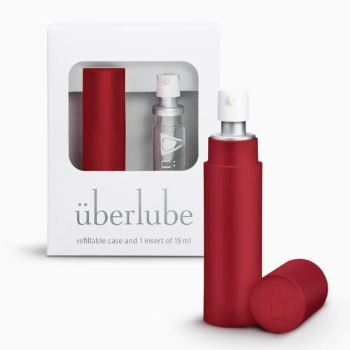 Uberlube Good-To-Go Traveller Red|Front View|"Red travel size lubricant - front view"