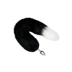 Furry Tales Black Foxtail Butt Plug | Front View | "Black fox plug - front view"