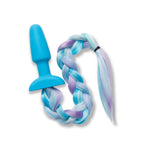 Furry Tales Silicone Unicorn Tail Butt Plug | Front View | "Unicorn tail plug - front view"