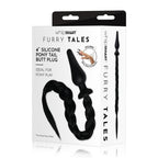 Furry Tales Black Pony Play Butt Plug | Back View | "Black pony plug - back view"