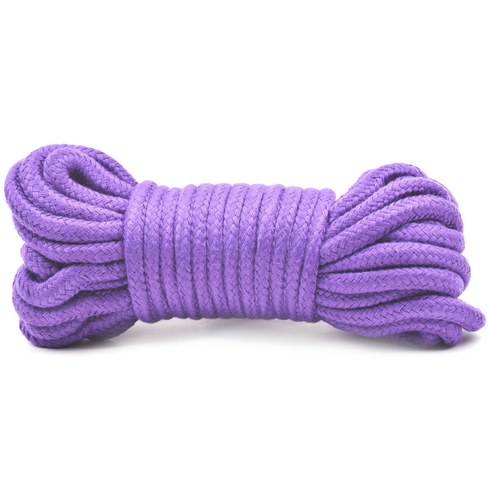 10 Metres Cotton Bondage Rope Purple|Product View|"Purple rope - product view"