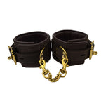 BOUND Nubuck Leather Ankle Restraints | Side View | Ankle restraints closure detail