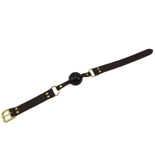 BOUND Nubuck Leather Solid Ball Gag | Set View | Complete ball gag set display