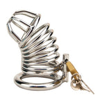 Impound Spiral Male Chastity Device | Detail View | Lock mechanism close-up