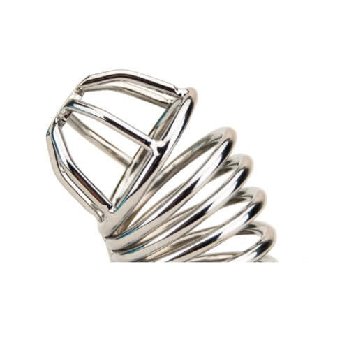 Impound Spiral Male Chastity Device | Side View | Side profile view