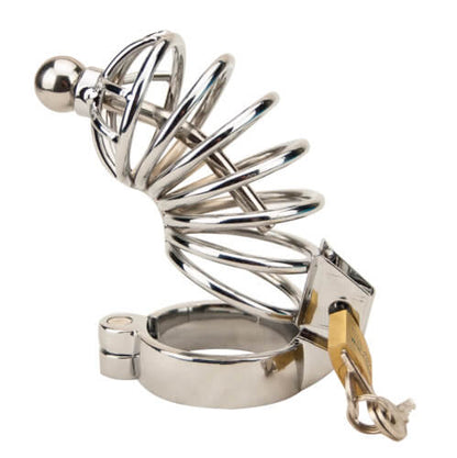 Impound Corkscrew Male Chastity Device with Penis Plug