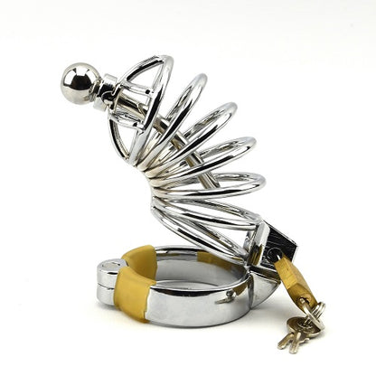 Impound Corkscrew Male Chastity Device with Penis Plug