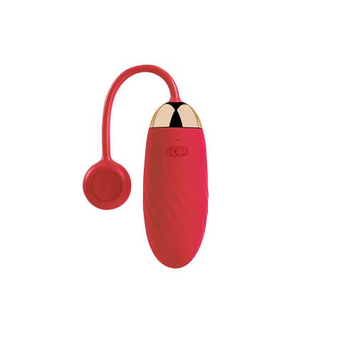 Svakom-Ella-APP-Controlled-Silicone-Vibrating-Egg-Red|Side View|"red vibrating egg features - side view"