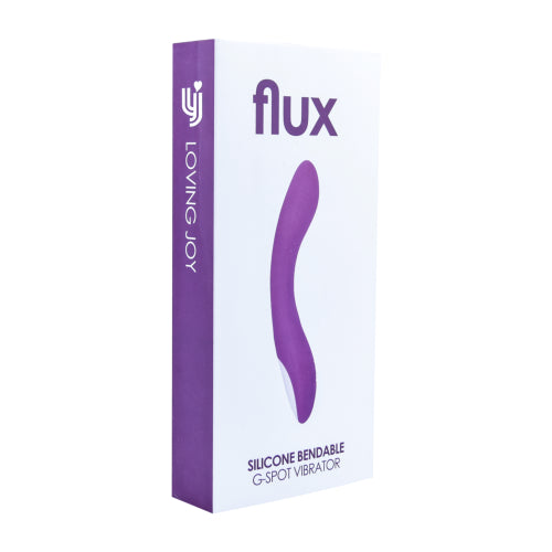 Loving-Joy-FLUX-Silicone-Bendable-G-Spot-Vibrator|Package View|"g-spot vibrator retail packaging - package view"