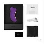 LELO-SONA-2-Sonic-Clitoral-Massager-Purple|Side|"ergonomic handle design - side view"