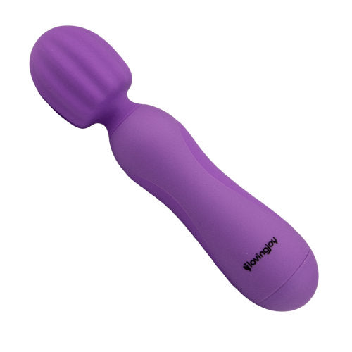 Loving-Joy-10-Function-Magic-Wand-Vibrator-Purple|Package-Side|"product features - package side view"