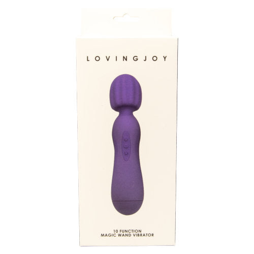 Loving-Joy-10-Function-Magic-Wand-Vibrator-Purple|Detail|"massage head texture - detail view"