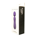 Loving-Joy-10-Function-Magic-Wand-Vibrator-Purple|Side|"flexible head joint - side view"