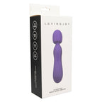 Loving-Joy-10-Function-Magic-Wand-Vibrator-Purple|Back|"control panel detail - back view"