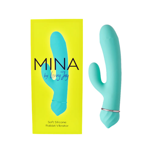 Mina-Soft-Silicone-Rabbit-Vibrator|Side|"flexible shaft design - side view"