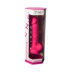 SilexD 7 inch Realistic Silicone Dual Density Dildo with Suction Cup and Balls Pink