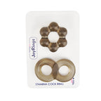 JoyRings-Stamina-Cock-Ring-Set-2-Pack|Side|"product thickness profile - side view"