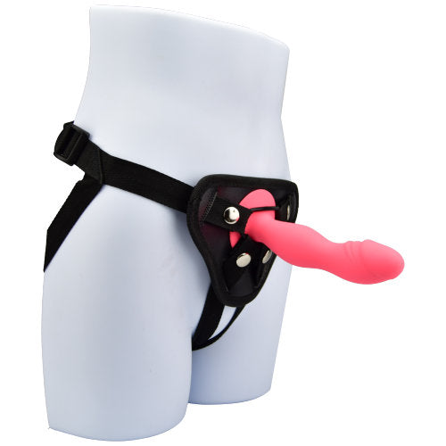 Loving-Joy-6-Inch-Silicone-Dildo-With-Suction-Cup-Pink|Detail|"texture and vein details - detail view"