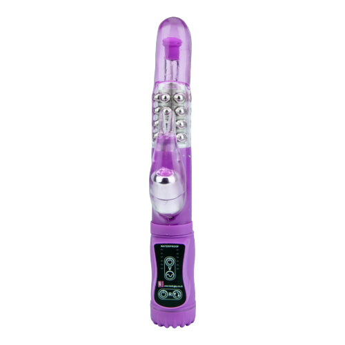 Jessica-Rabbit-G-Spot-Slim-Vibrator-Purple|Side|"flexible rabbit ears and curved shaft - side view"