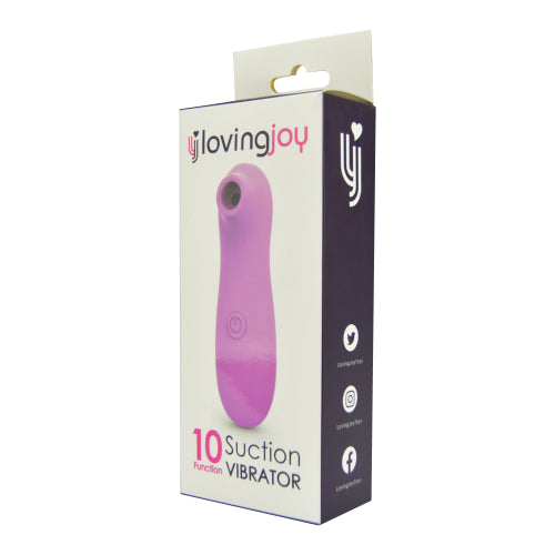 Loving Joy 10 Function Clitoral Suction Vibrator Pink | Package Side View | "product packaging side - package side view